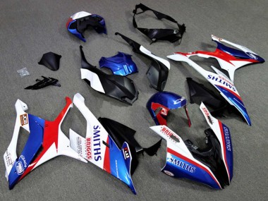 Cheap 2019-2022 BMW S1000RR Motorcycle Fairings - White Blue Red Smiths
