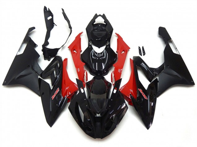 2017-2018 BMW S1000RR Abs Motorcycle Fairing - Red Glossy Black Matte Black
