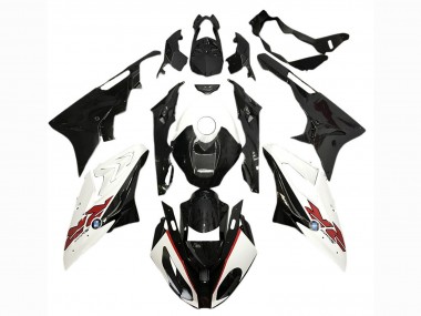 Cheap 2017-2018 BMW S1000RR Motorcycle Fairings - White Glossy Black