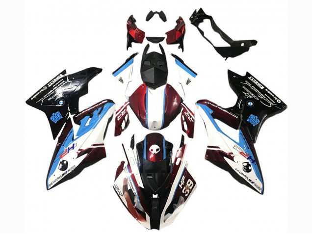 2017-2018 BMW S1000RR Abs Fairings - White Blue Red Glossy Black