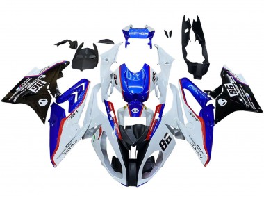 Cheap 2017-2018 BMW S1000RR Bike Fairings - White Blue Red Glossy Black