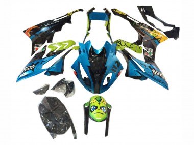 Cheap 2017-2018 BMW S1000RR Motorcycle Fairings - Blue Yellow Shark