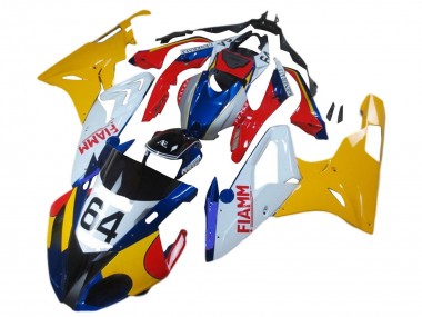 Cheap 2017-2018 BMW S1000RR Motorcycle Fairings - Yellow White Red Blue Fiamm 64