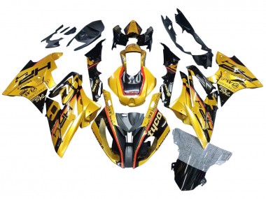 Cheap 2017-2018 BMW S1000RR Motorcycle Fairings - Gold Black Tyco