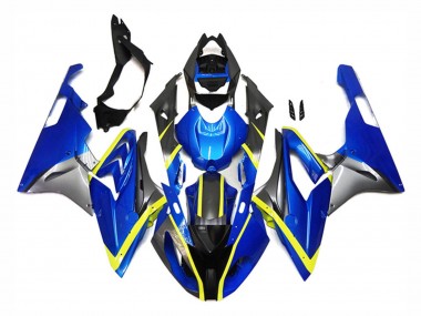 Cheap 2015-2016 BMW S1000RR Motorcycle Fairings - Silver Yellow Blue