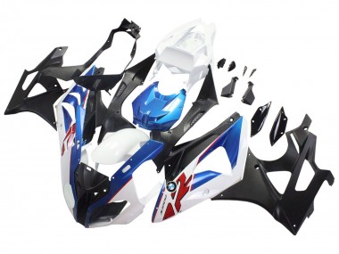Cheap 2009-2014 BMW S1000RR Motorcycle Fairings - White Blue Matte Black