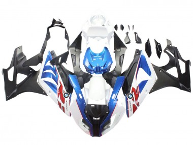 Cheap 2009-2014 BMW S1000RR Motorcycle Fairings - White Blue Matte Black