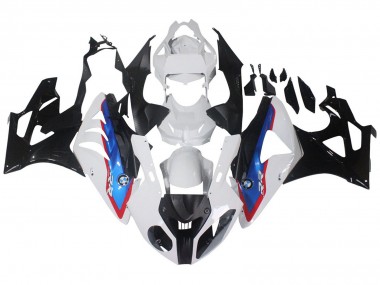 Cheap 2009-2014 BMW S1000RR Motorcycle Fairings - White Red Blue Glossy Black HP Becker Carbon
