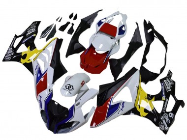 Cheap 2009-2014 BMW S1000RR Motorcycle Fairings - White Red Yellow Black Castrol