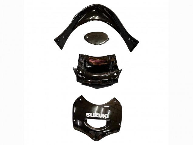 2004-2006 Suzuki GSX600F/GSX750F Motorcycle Fairings - Glossy Black Red Flame