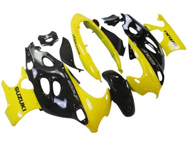 Cheap 2004-2006 Suzuki GSX600F/GSX750F Motorcycle Fairings - Glossy Black Yellow