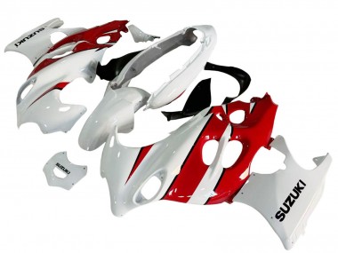 Cheap 2004-2006 Suzuki GSX600F/GSX750F Motorcycle Fairings - White Red