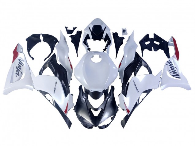 2023-2025 Kawasaki ZX6R Motorcycle Fairings - Pearl White Black Red