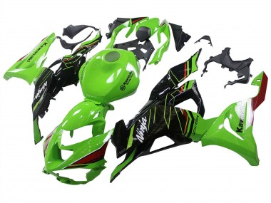 Cheap 2023-2025 Kawasaki ZX6R Motorcycle Fairings - Green Black