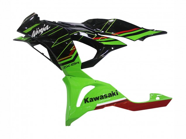 2023-2025 Kawasaki ZX6R Motorcycle Fairings - Green Black
