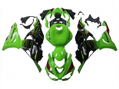 Cheap 2023-2025 Kawasaki ZX6R Motorcycle Fairings - Green Black