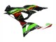 2023-2025 Kawasaki ZX6R Motorcycle Fairings - Green Black Red Yellow Dunlop