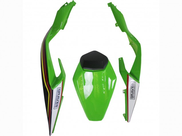 2023-2025 Kawasaki ZX6R Motorcycle Fairings - Green Black Red Yellow Dunlop