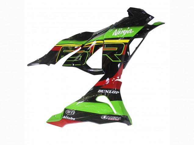 2023-2025 Kawasaki ZX6R Motorcycle Fairings - Green Black Red Yellow Dunlop