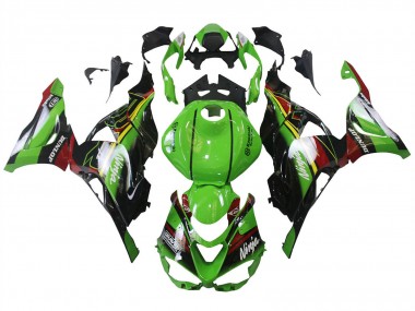 Cheap 2023-2025 Kawasaki ZX6R Motorcycle Fairings - Green Black Red Yellow Dunlop