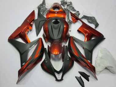 Cheap 2007-2008 Honda CBR600RR Motorcycle Fairing Kits - Orange Matte Black