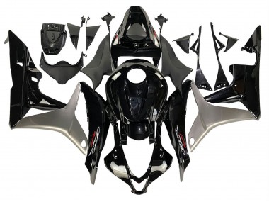 Cheap 2007-2008 Honda CBR600RR Motorcycle Fairing Kits - Silver Glossy Black