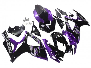 Cheap 2006-2007 Suzuki GSXR 600 / GSXR 750 Motorcycle Fairing Kits - Purple Glossy Black