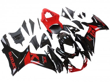 Cheap 2011-2024 Suzuki GSXR 600 / GSXR 750 Motorcycle Fairing Kits - Red Glossy Black