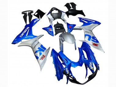 Cheap 2011-2024 Suzuki GSXR 600 / GSXR 750 Motorcycle Fairings - Blue Silver Ecstar