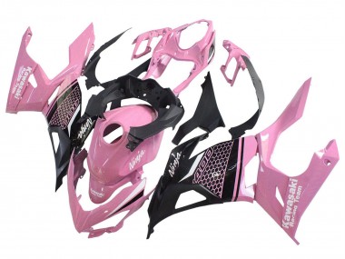 Cheap 2018-2024 Kawasaki Ninja 400 Motorcycle Fairings - Pink Matte Black Honeycomb
