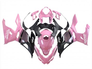 Cheap 2018-2024 Kawasaki Ninja 400 Motorcycle Fairings - Pink Matte Black Honeycomb