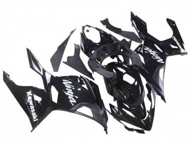 Cheap 2018-2024 Kawasaki Ninja 400 Motorcycle Fairings - Glossy Black Matte Black White Decals