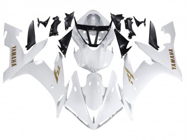 Cheap 2004-2006 Yamaha YZF 1000 R1 Motorcycle Fairings - White Gold Decals