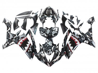 Cheap 2007-2008 Yamaha YZF 1000 R1 Motorcycle Fairings - Grey White Camouflage Shark