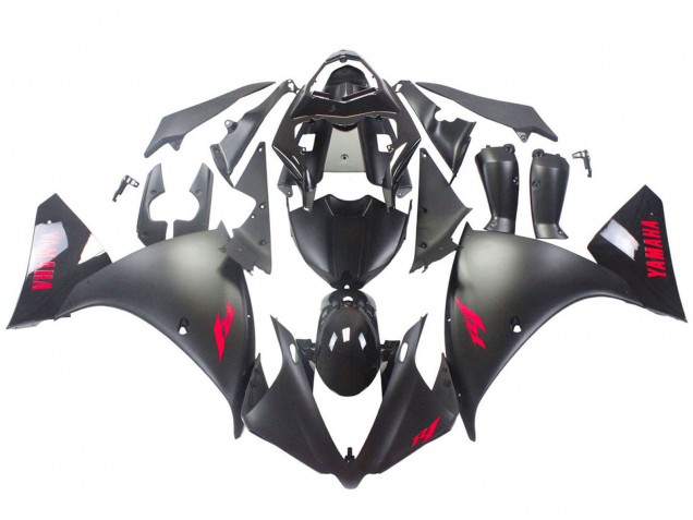 2012-2014 Yamaha YZF 1000 R1 Motorcycle Fairings - Glossy Black Matte Black Red