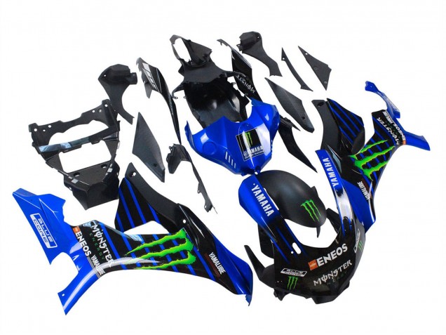 2015-2019 Yamaha YZF 1000 R1 Motorcycle Fairings - Blue Matte Black Green Monster ENEOS