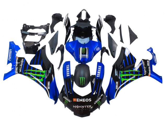2015-2019 Yamaha YZF 1000 R1 Motorcycle Fairings - Blue Matte Black Green Monster ENEOS