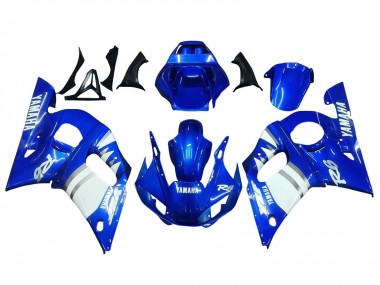 Cheap 1998-2002 Yamaha YZF 600 R6 Motorcycle Fairings - Blue White