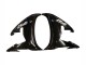 2006-2009 Yamaha YZF R6S Motorcycle Fairings - Glossy Black White Decals