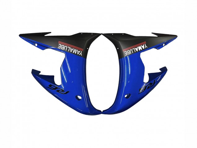 2003-2004 Yamaha YZF R6 Motorcycle Fairings - Blue White Glossy Black Yamalube