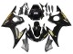 2006-2009 Yamaha YZF R6S Motorcycle Fairings - Glossy Black Gold Decals