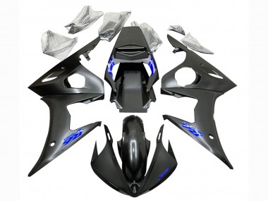 Cheap 2003-2004 Yamaha YZF R6 Motorcycle Fairings - Matte Black Blue