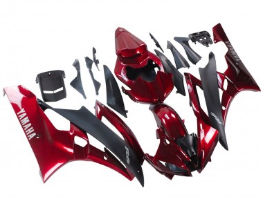Cheap 2006-2007 Yamaha YZF 600 R6 Motorcycle Fairing - Red Matte Black