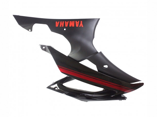 2008-2016 Yamaha YZF 600 R6 Motorcycle Fairings - Glossy Black Matte Black Red Stripe