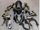 2021-2025 Kawasaki ZX10R Motorcycle Fairings - Glossy Black Gold Elf Snow