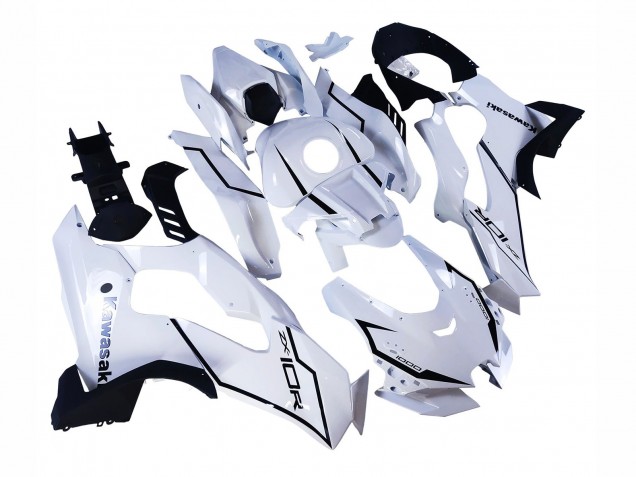 2021-2025 Kawasaki ZX10R Motorcycle Fairings - White Black