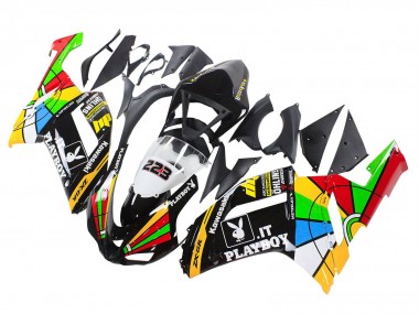 Cheap 2007-2008 Kawasaki ZX6R Motorcycle Fairings - Colorful Playboy 223