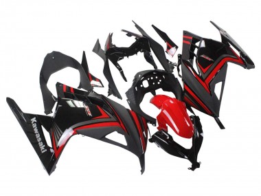 Cheap 2013-2024 Kawasaki EX300 Motorcycle Fairings - Red Black