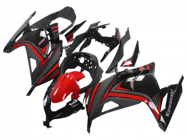 2013-2024 Kawasaki EX300 Motorcycle Fairings - Red Black