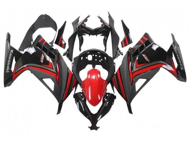 2013-2024 Kawasaki EX300 Motorcycle Fairings - Red Black